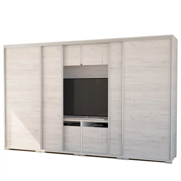 BOND 4BL 318 cm TV-s gardrób - Fehér Tölgy