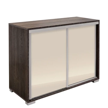 Magasfényű tolóajtós komód - Canterbury / Magasfényű Beige