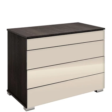4 fiókos magasfényű komód - Canterbury / Magasfényű Beige