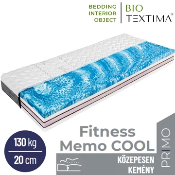 FITNESS MEMO COOL ortopedikus hideghab klímamatrac 160x200 cm SILVER PROTECT huzattal - 20 cm vastag