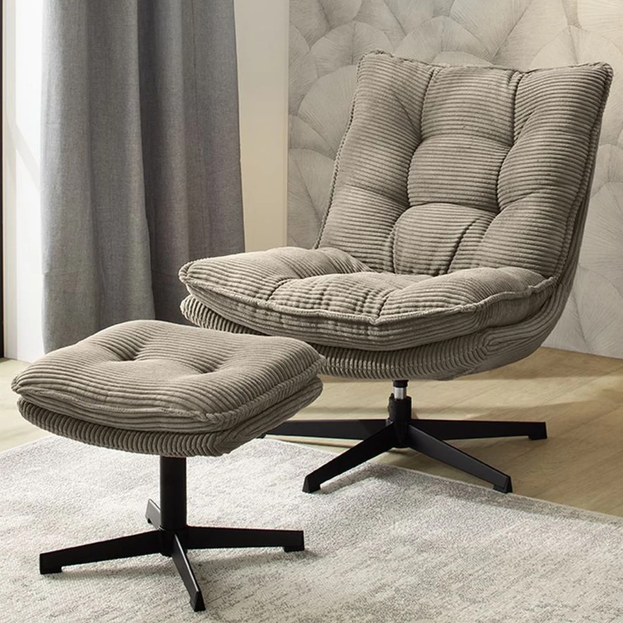 KASPER relax fotel lábtartóval - 426-18 Barna