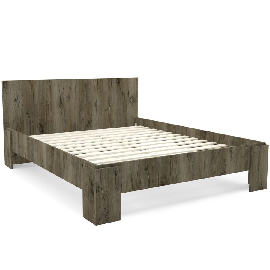 FORTUNA ágykeret ágyráccsal 160x200 cm - Sötét Justus Tölgy