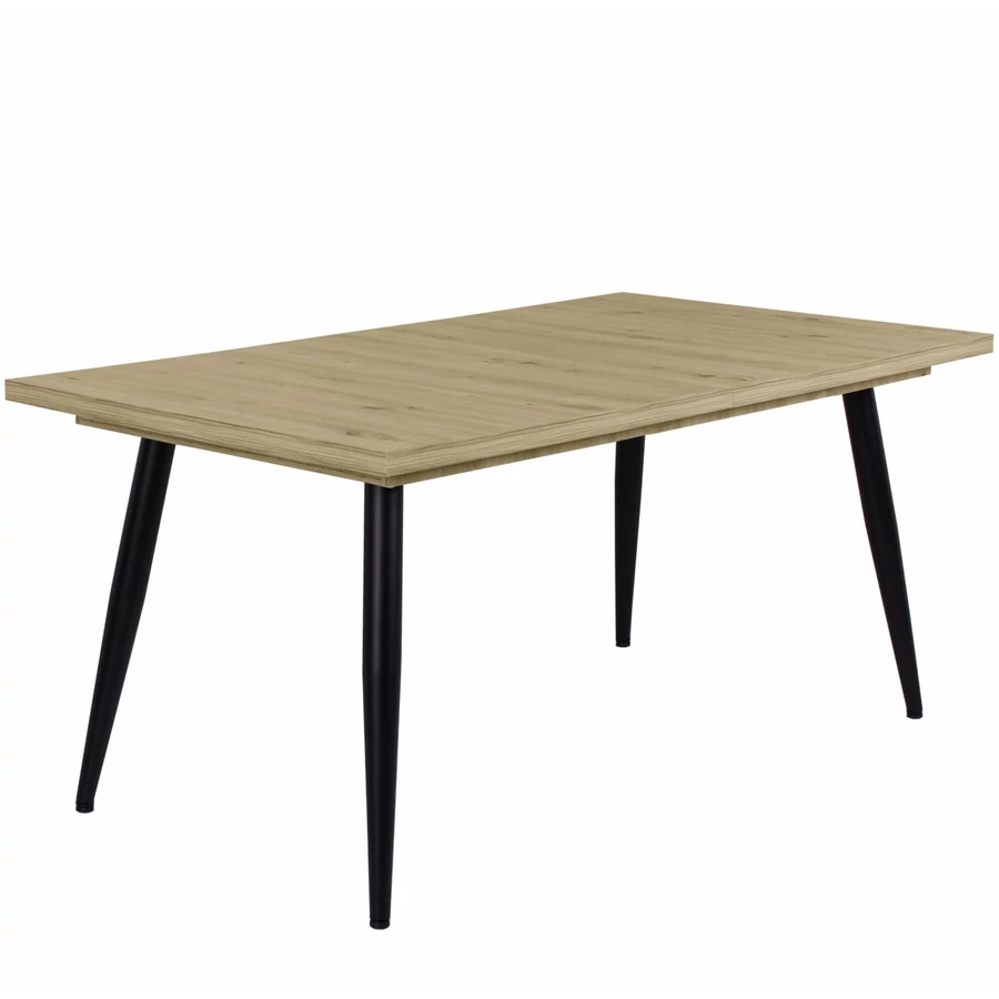 ALASKA asztal 160(+40)cm - Artisan Tölgy / Fekete