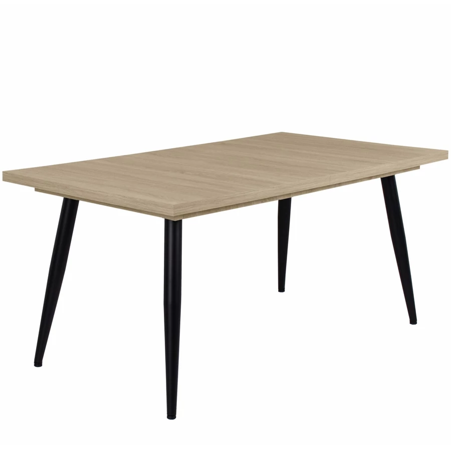 ALASKA asztal 160(+40)cm - Sonoma Tölgy / Fekete