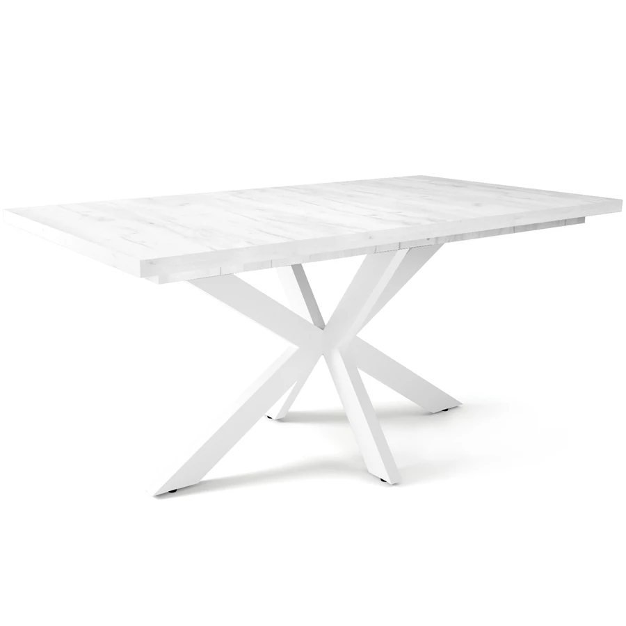 DOROTHY asztal 160(+40)cm - Fehér Tölgy / Fehér