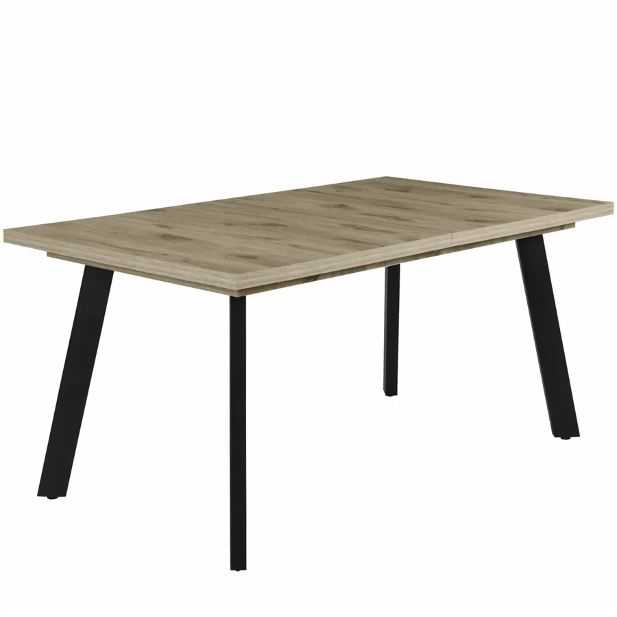 LINETT asztal 160(+40)cm - Viking Tölgy / Fekete