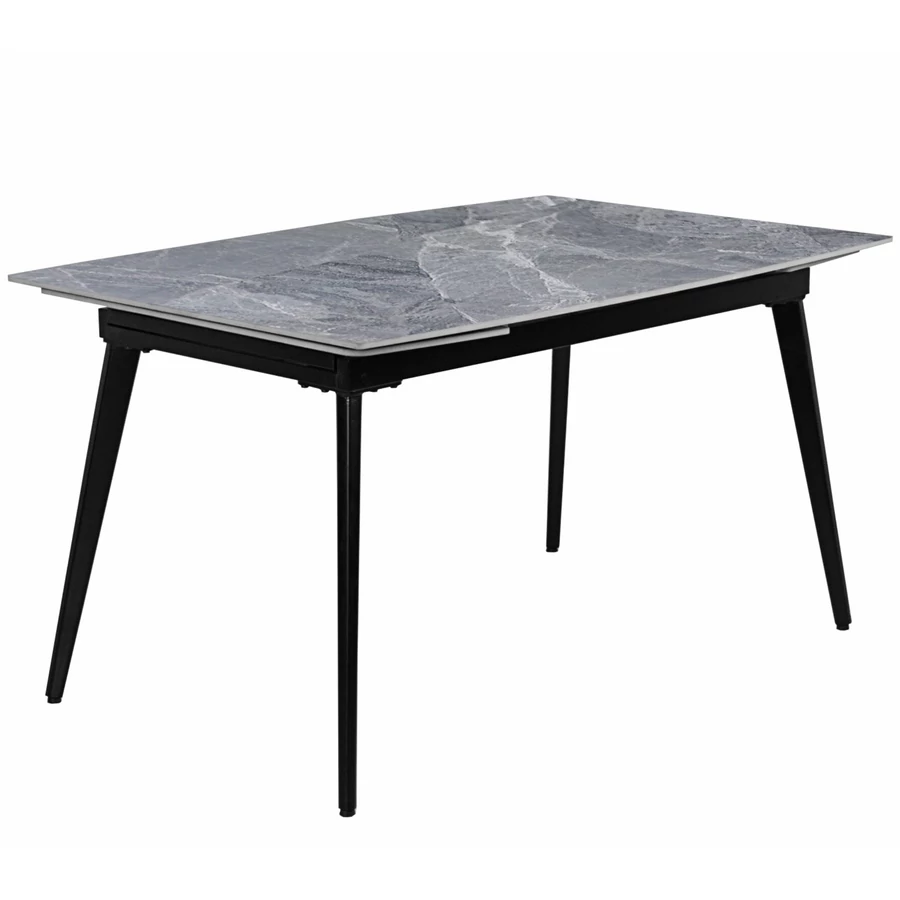 REBEKA asztal 140(+60)cm - Szürke márvány színben
