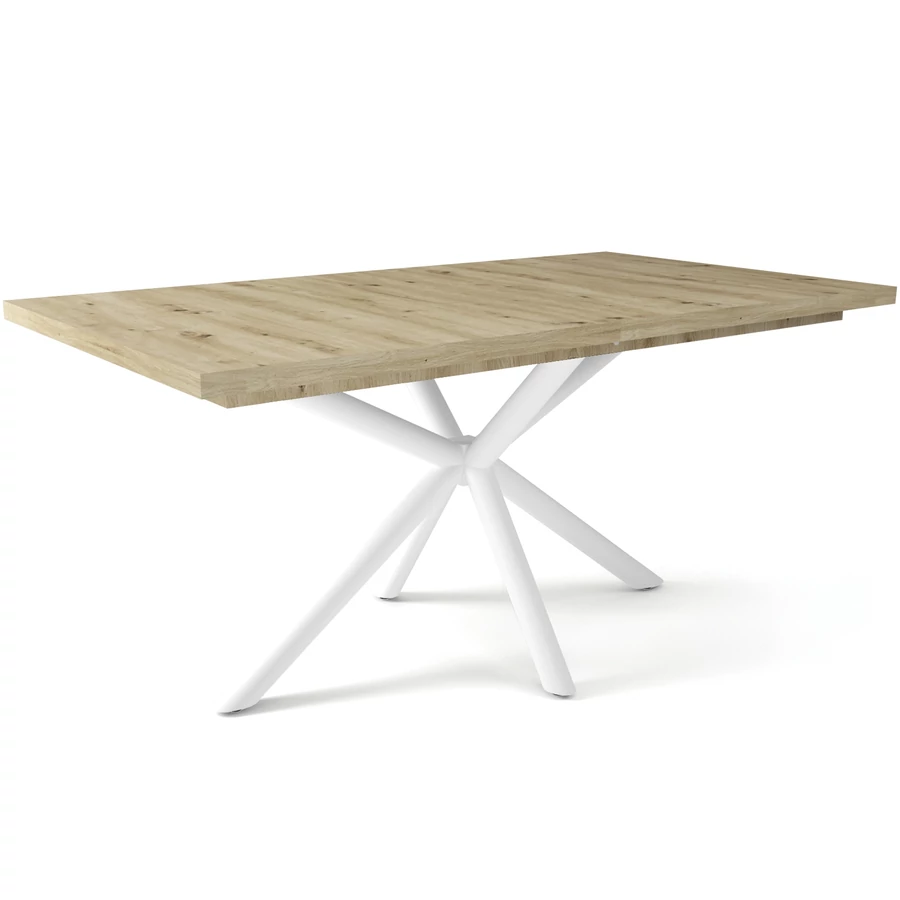SUZY asztal 160(+40)cm - Artisan Tölgy / Fehér