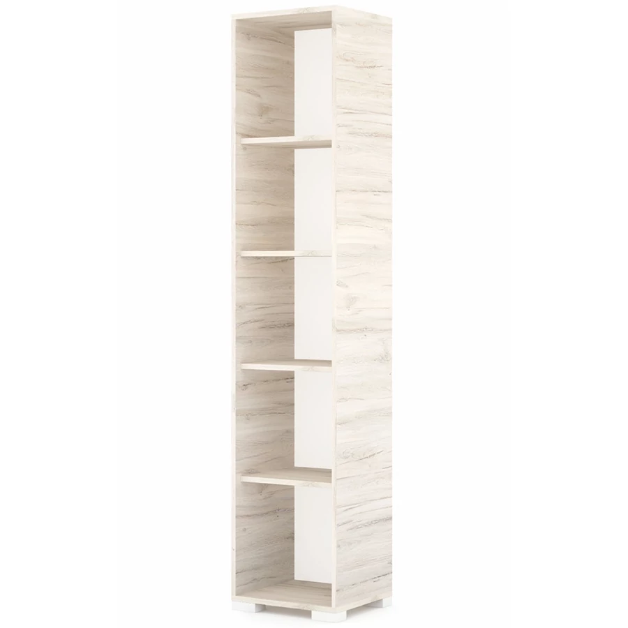 POLLY könyvespolc 42 cm - Justus Tölgy / Fehér láb