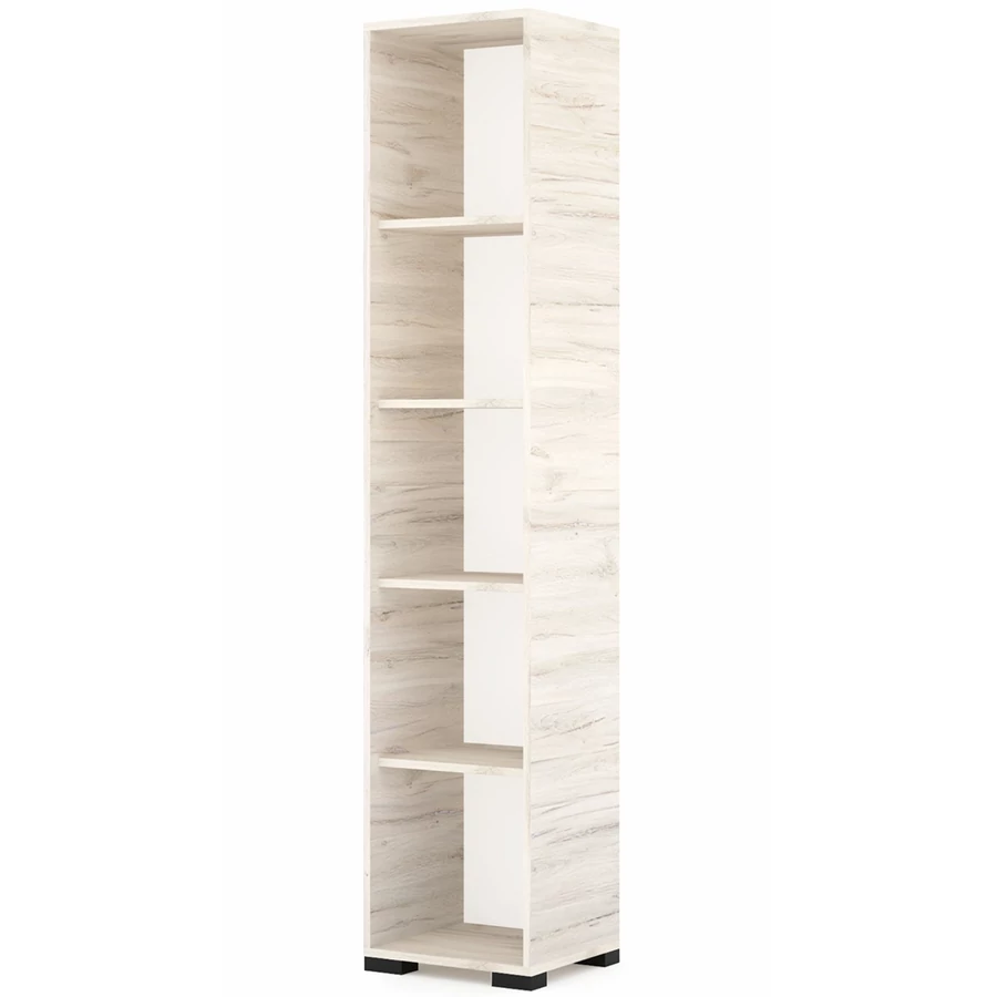 POLLY könyvespolc 42 cm - Justus Tölgy / Fekete láb