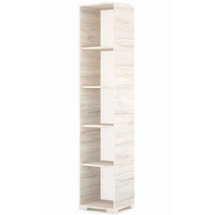 POLLY könyvespolc 42 cm - Justus Tölgy / Szürke láb