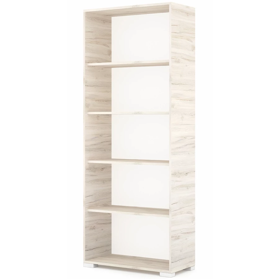 POLLY könyvespolc 80 cm - Justus Tölgy / Fehér láb