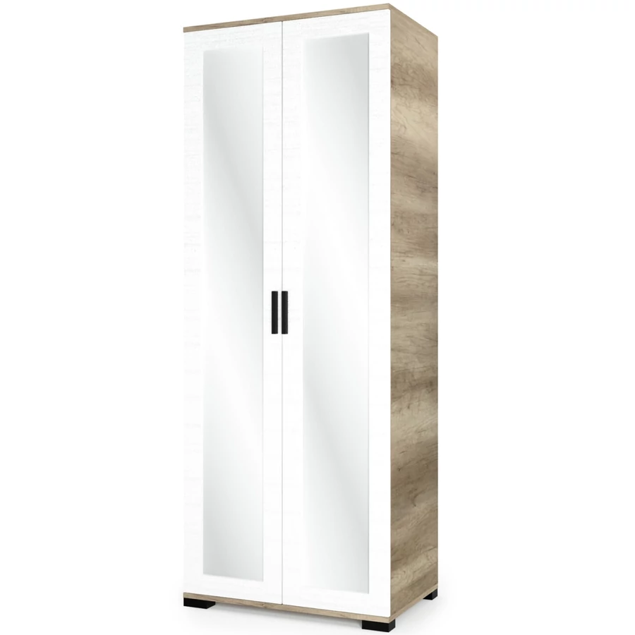 GALAXY G6 ruhás tükrös elem 80 cm - Canyon Tölgy / Rusztik Fehér