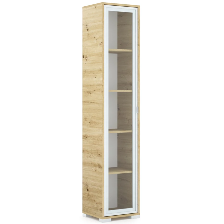 POLLY vitrines polcos elem 42 cm BALOS - Artisan Tölgy / Szürke