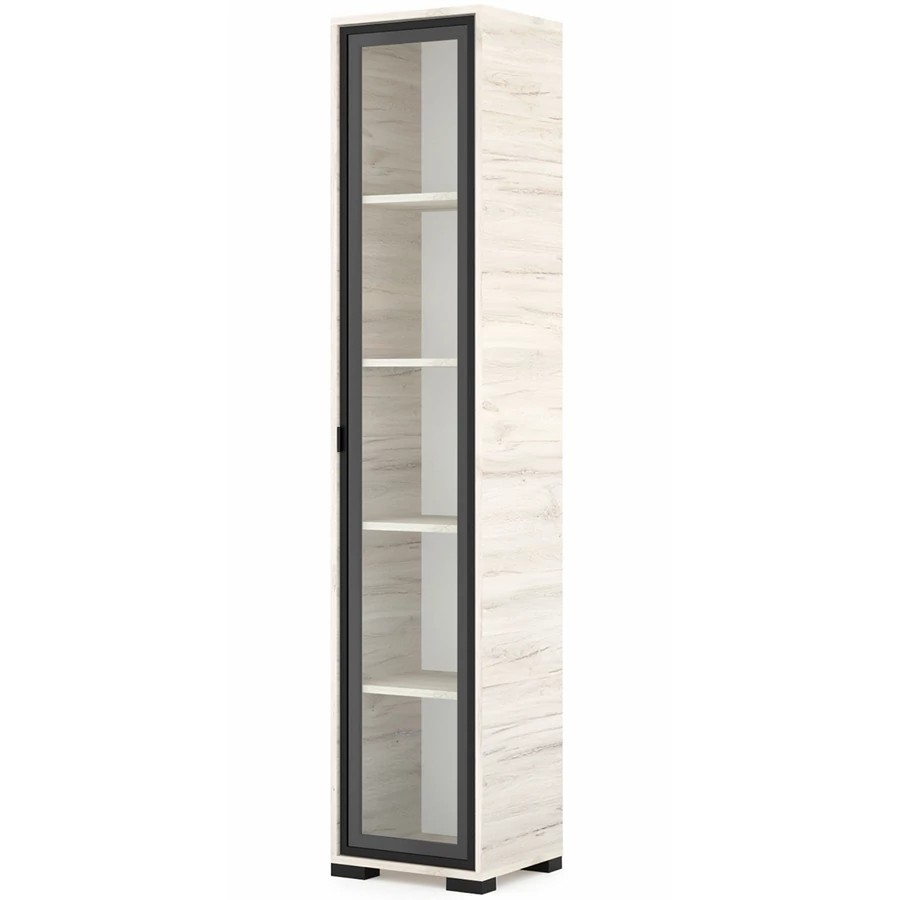 POLLY vitrines polcos elem 42 cm JOBBOS - Justus Tölgy / Fekete