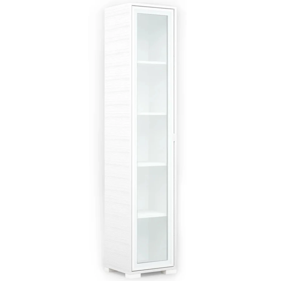POLLY vitrines polcos elem 42 cm BALOS - Rusztik Fehér / Fehér