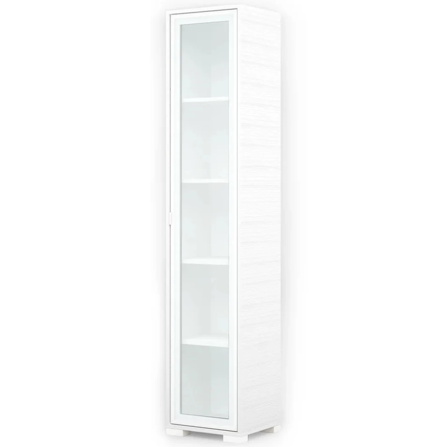 POLLY vitrines polcos elem 42 cm JOBBOS - Rusztik Fehér / Fehér