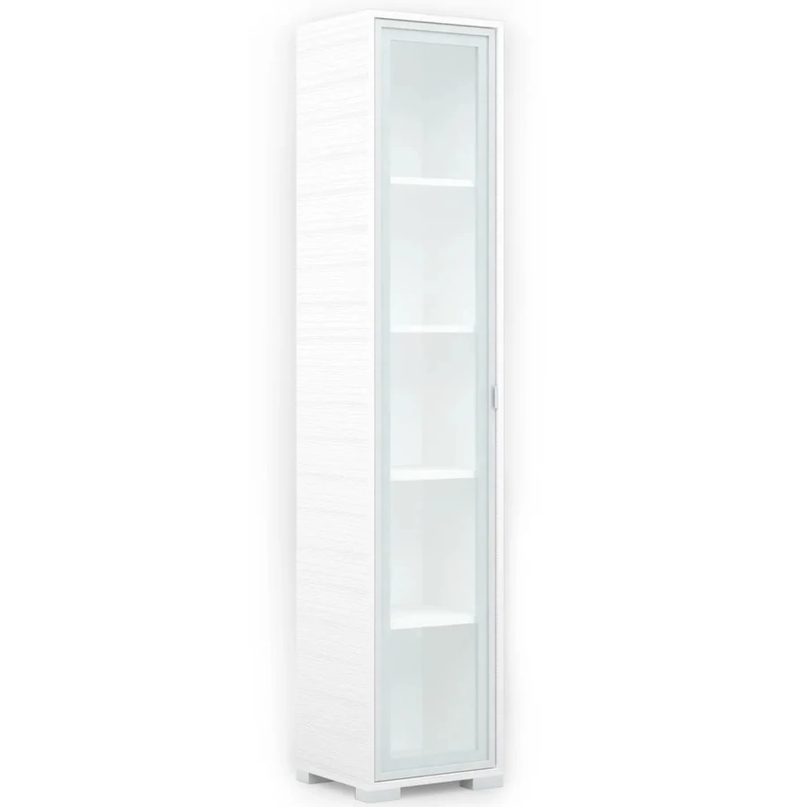 POLLY vitrines polcos elem 42 cm BALOS - Rusztik Fehér / Szürke