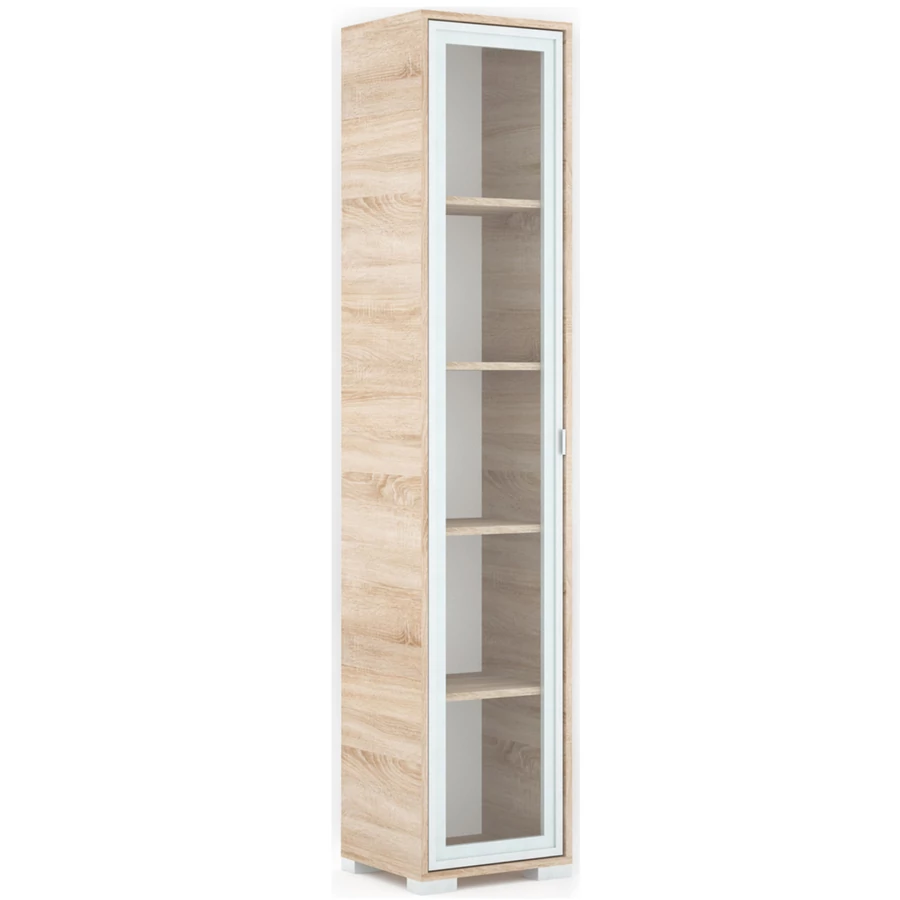 POLLY vitrines polcos elem 42 cm BALOS - Sonoma Tölgy / Szürke