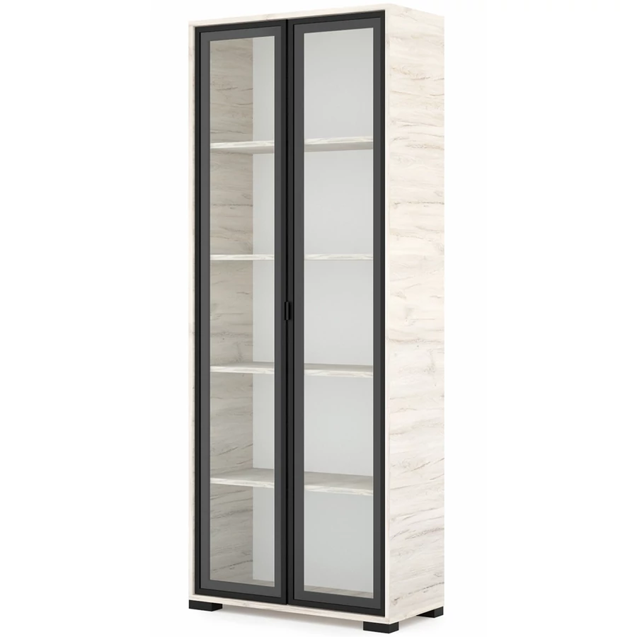 POLLY vitrines polcos elem 80 cm - Justus Tölgy / Fekete
