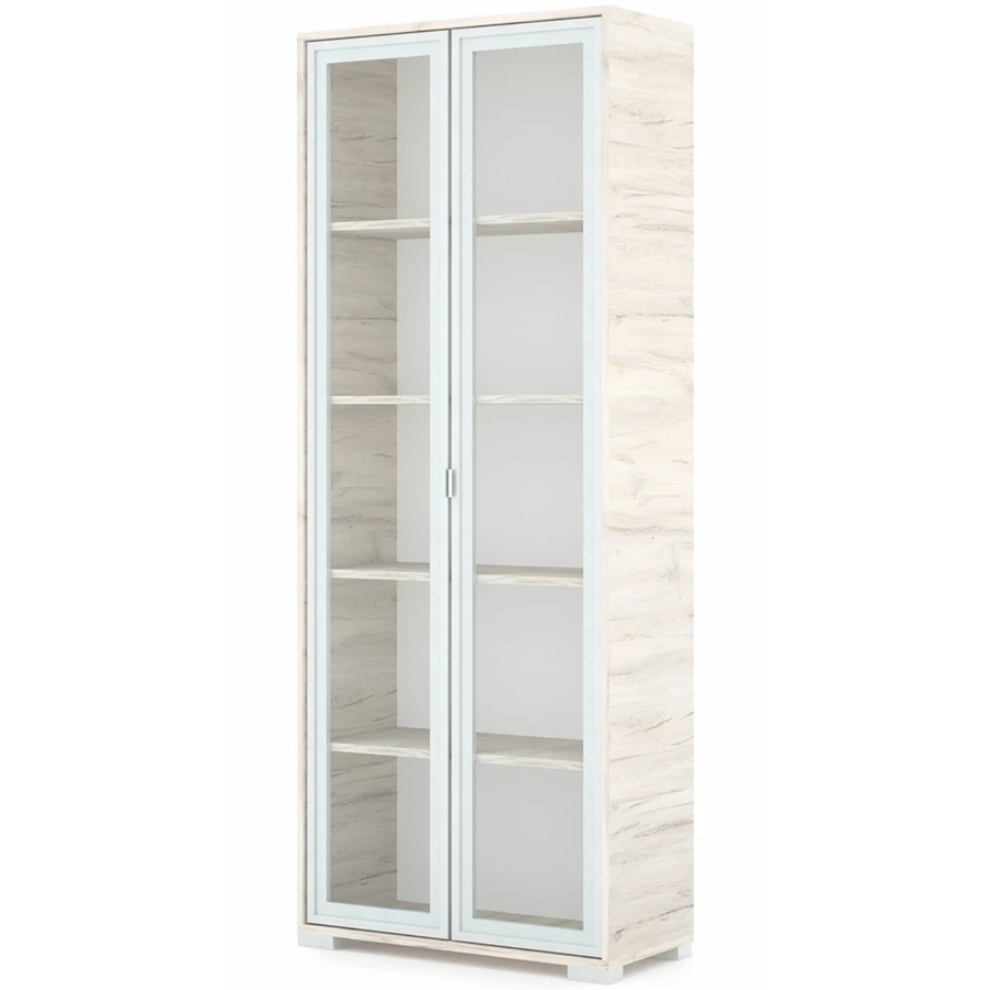 POLLY vitrines polcos elem 80 cm - Justus Tölgy / Szürke