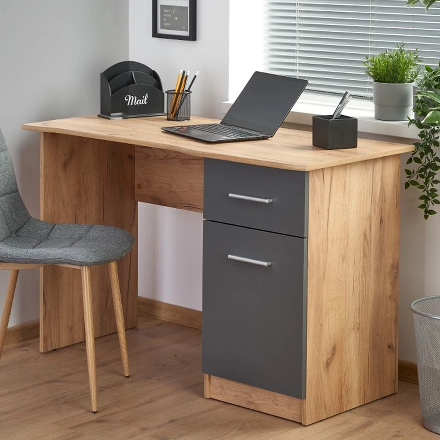 ELMO íróasztal - Wotan Tölgy / Antracit