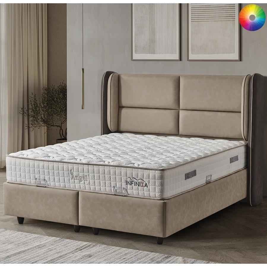 Infiniza ANGEL ágyneműtartós ágykeret 160x200 - VÁLASZTHATÓ SZÖVETTEL