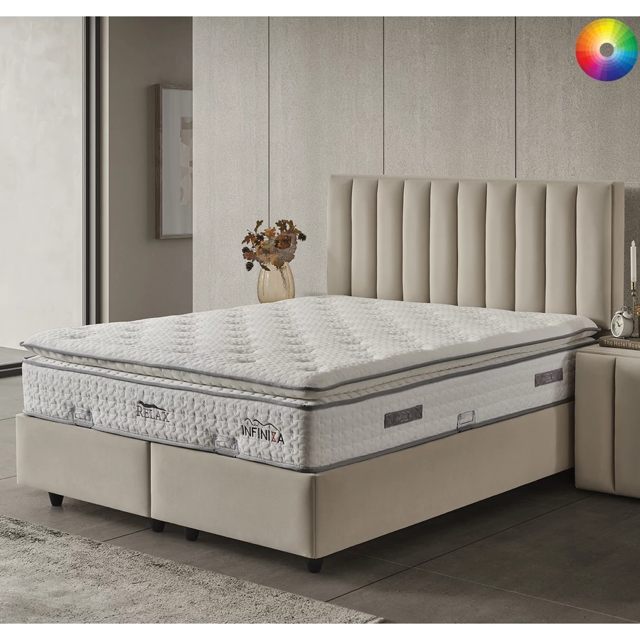 Infiniza RELAX ágyneműtartós ágykeret 160x200 - VÁLASZTHATÓ SZÖVETTEL
