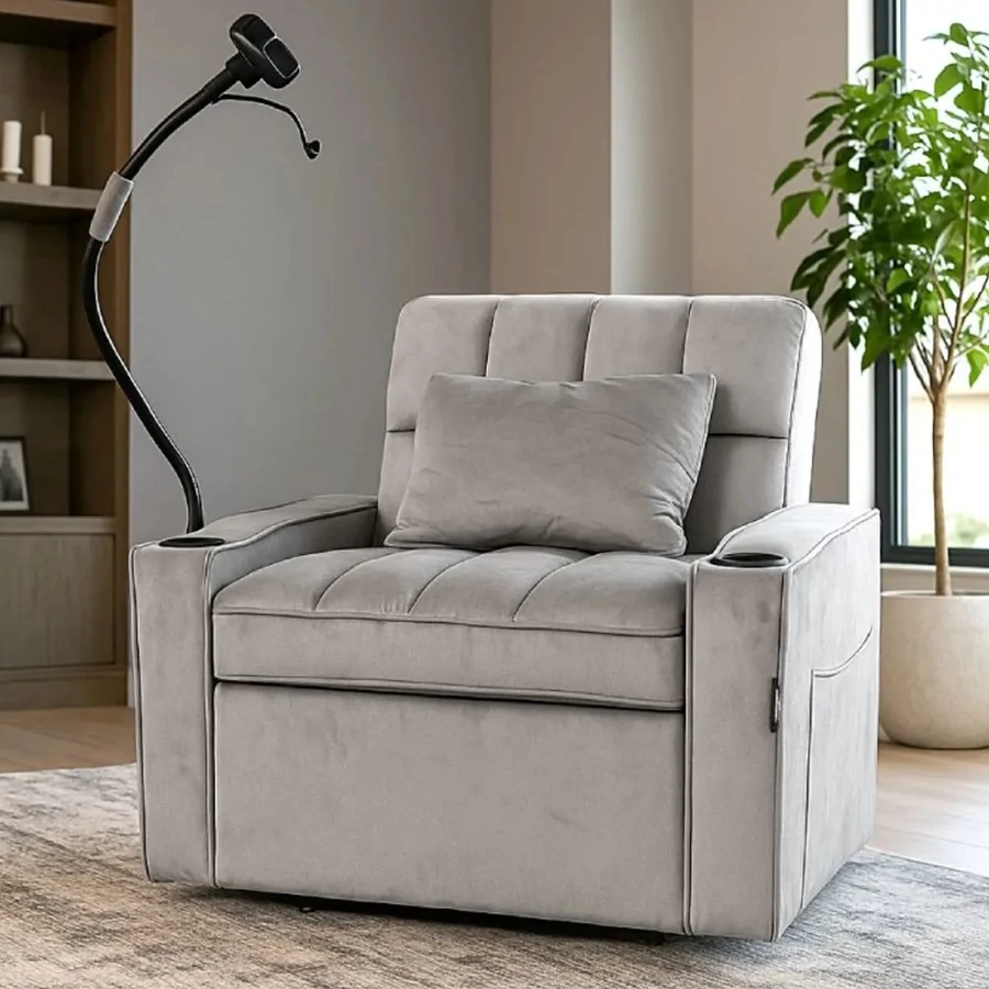 NAPSTER multifunkciós fotelágy - Szürke