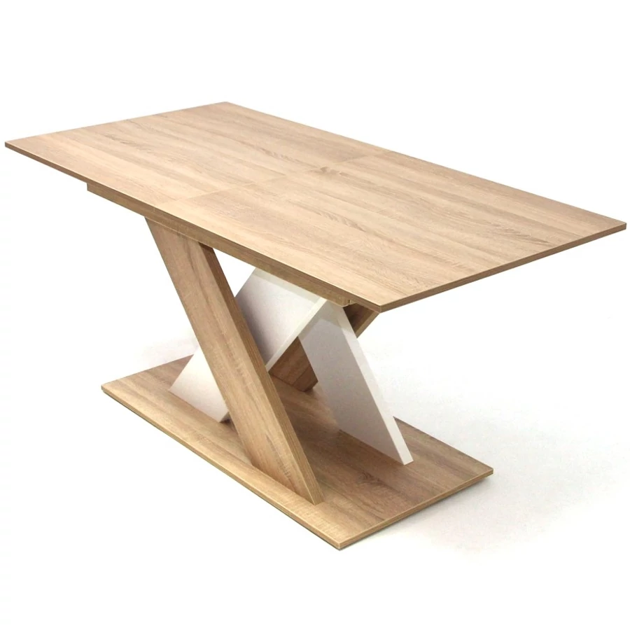 BERLIN asztal 160(+40)cm - Sonoma / Fehér