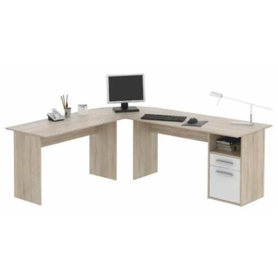 MAURUS MA11 PC asztal - Sonoma Tölgy / Fehér