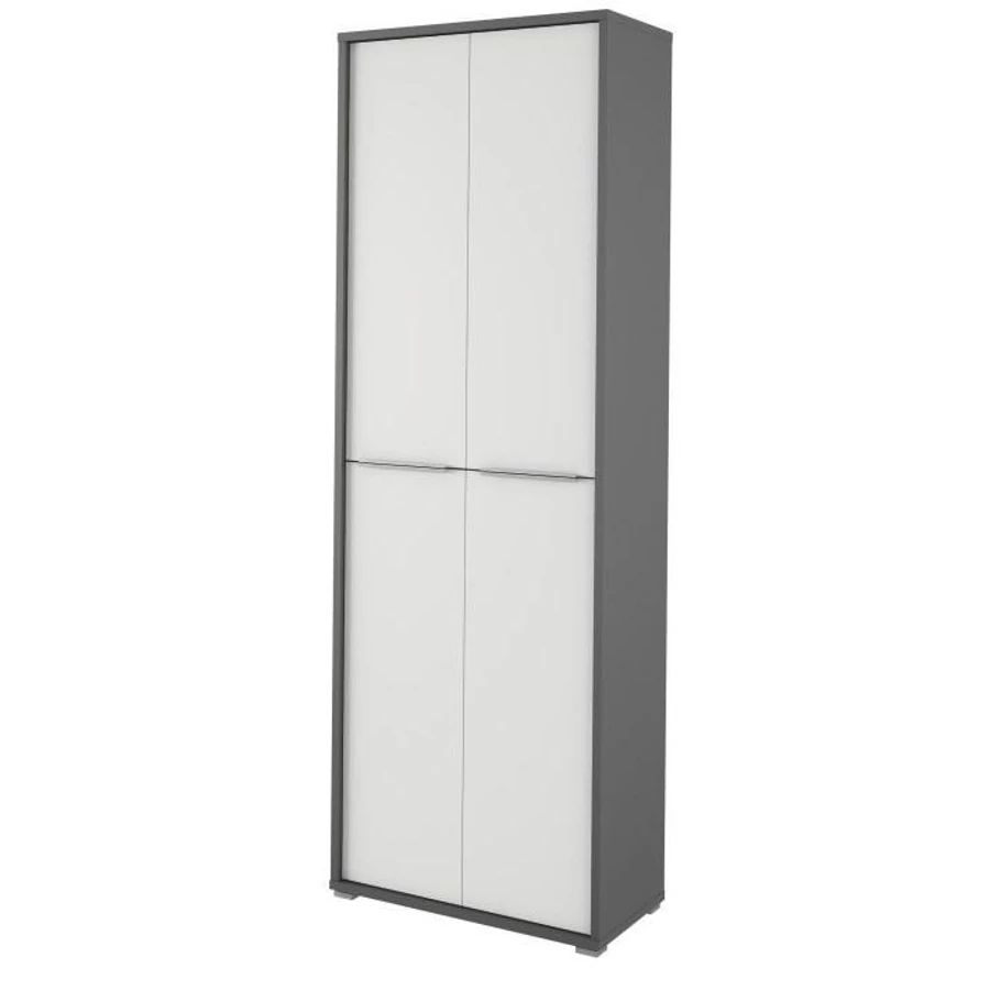 RIOMA NEW TYP 05 Magas szekrény polcokkal - Grafit / Fehér