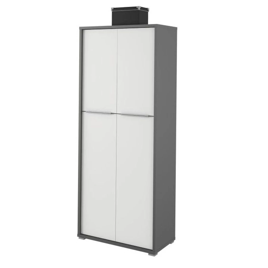 RIOMA NEW TYP 07 Polcos szekrény - Grafit / Fehér