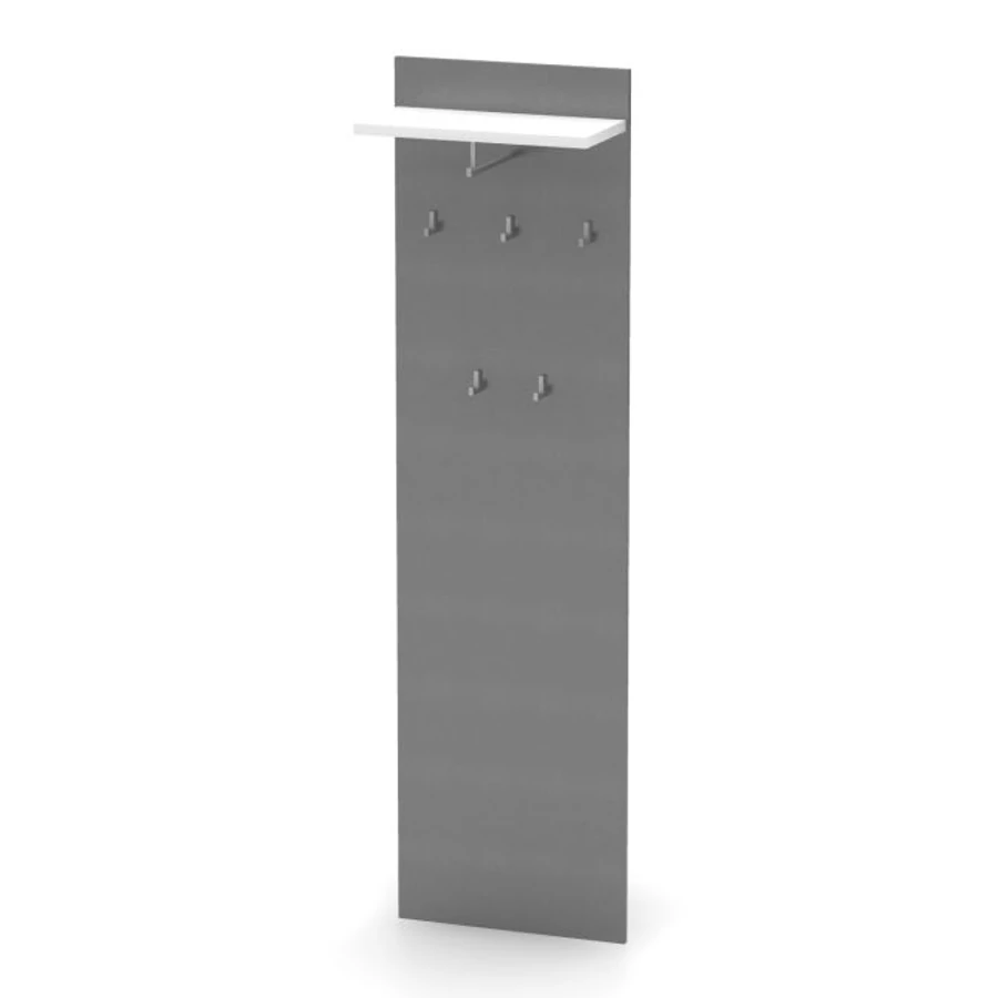 RIOMA NEW TYP 19 előszoba fogas panel - Grafit / Fehér