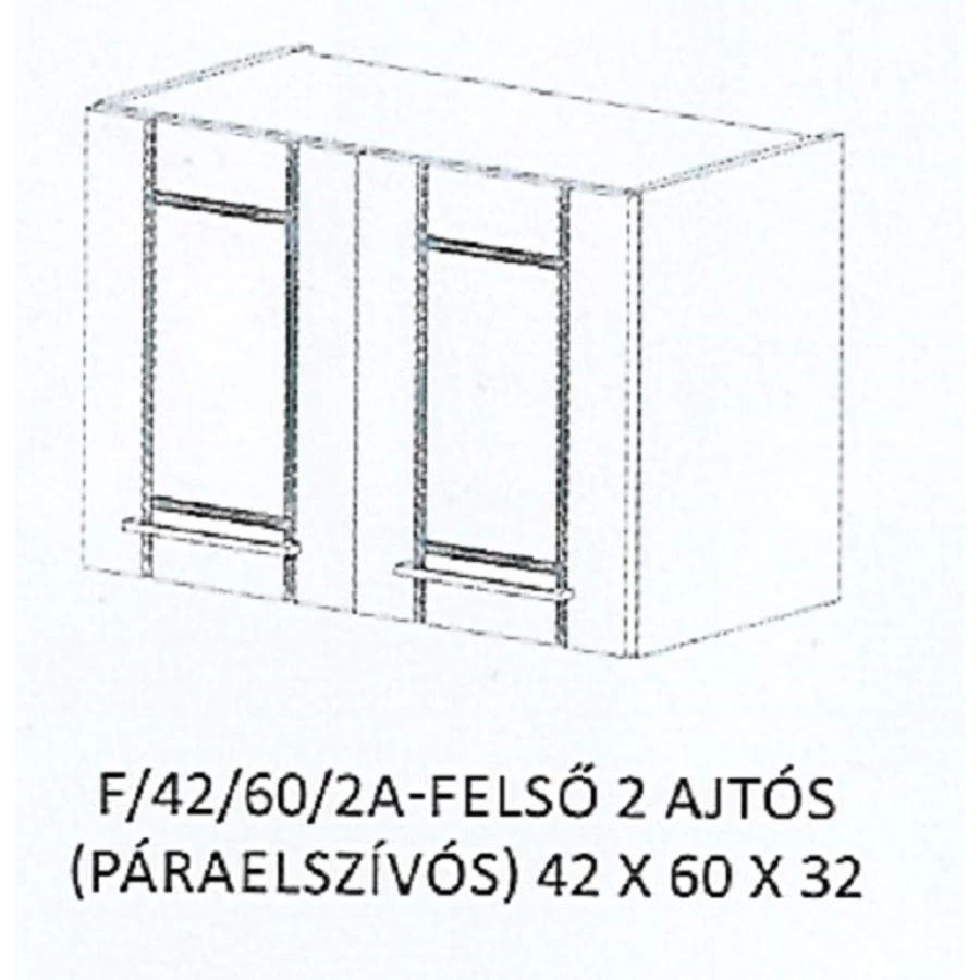 ALÍZ F/42/60/2A-FELSŐ 2 ajtós, PÁRAELSZÍVÓS elem