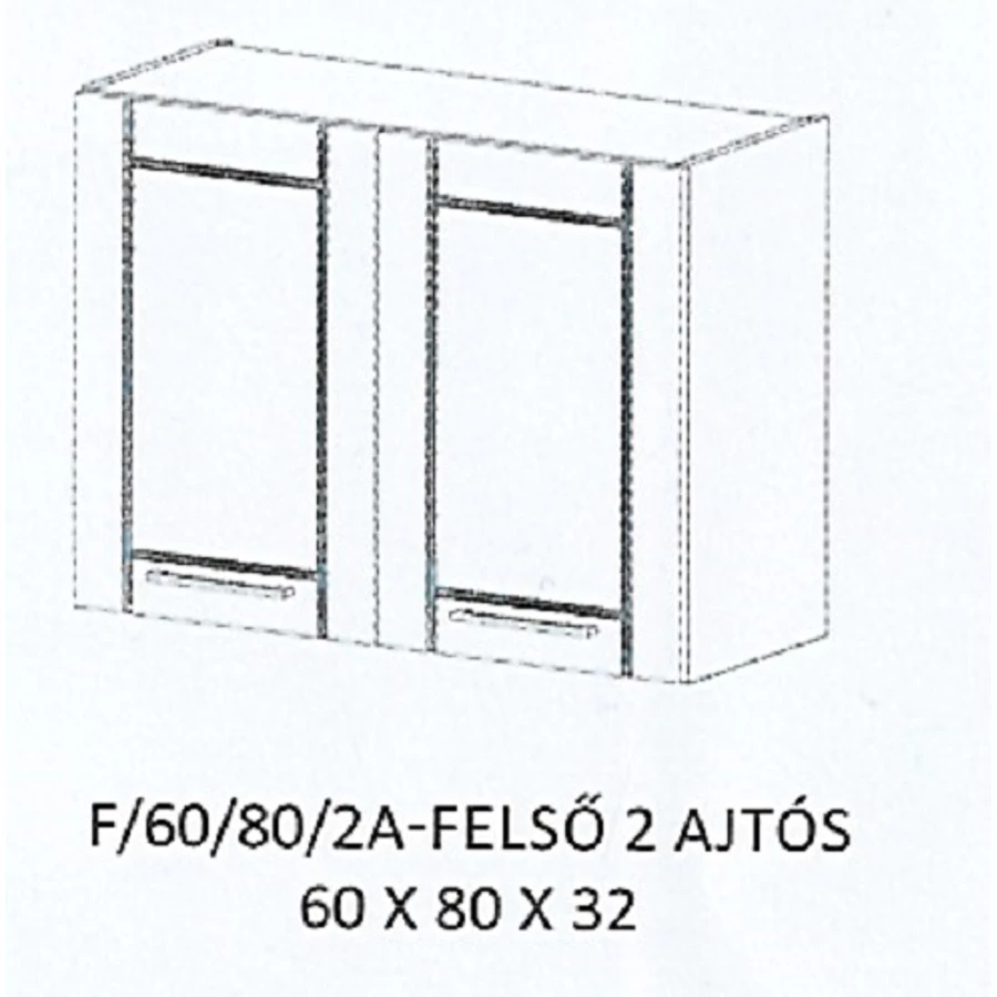 ALÍZ F/60/80/2A-FELSŐ 2 ajtós elem