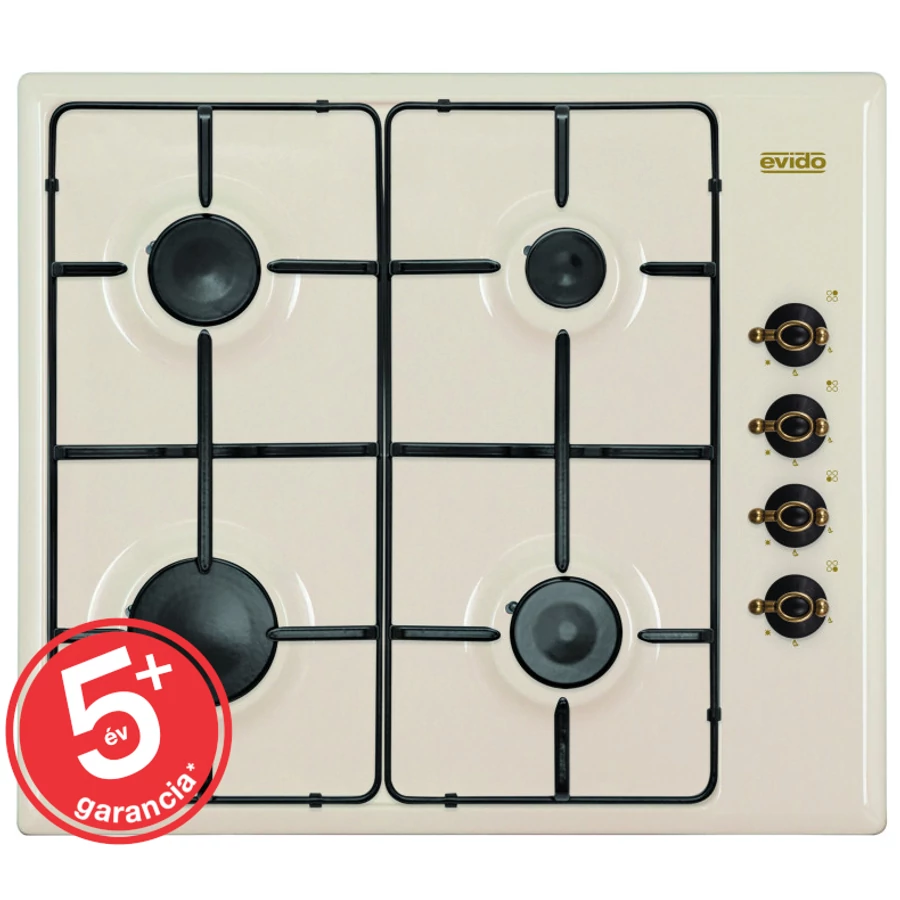 EVIDO RUSTIC-H 60C gáz főzőlap, beige, 60cm