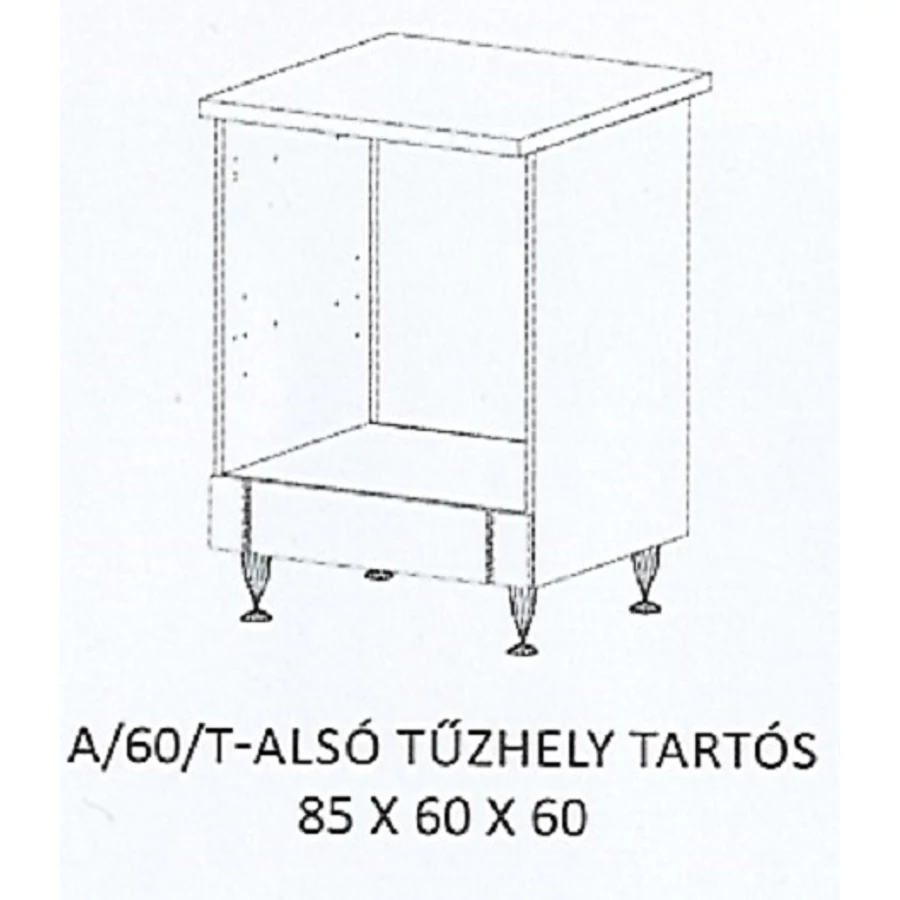 ANIKÓ A/60/T-ALSÓ tűzhely tartós munkalapos elem