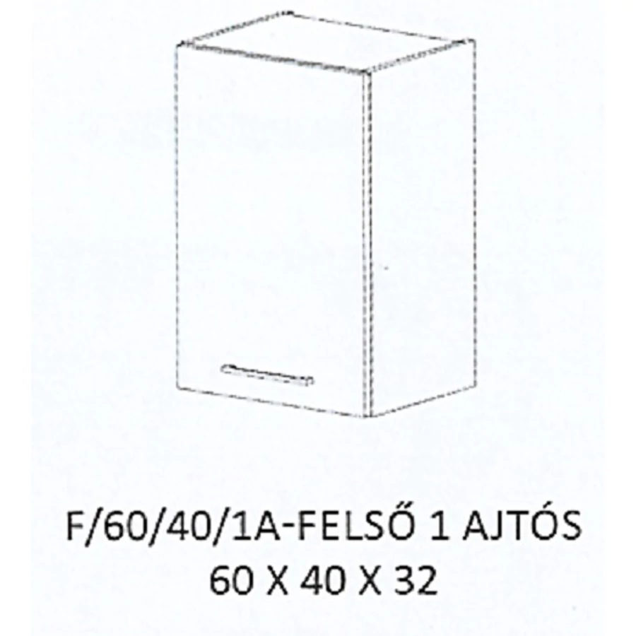 DORINA F/60/40/1A-FELSŐ 1 ajtós elem - BALOS