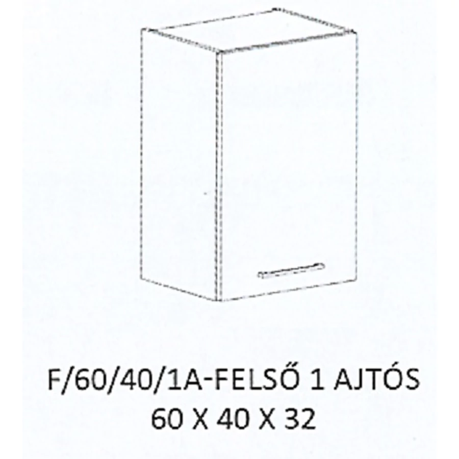 DORINA F/60/40/1A-FELSŐ 1 ajtós elem - JOBBOS