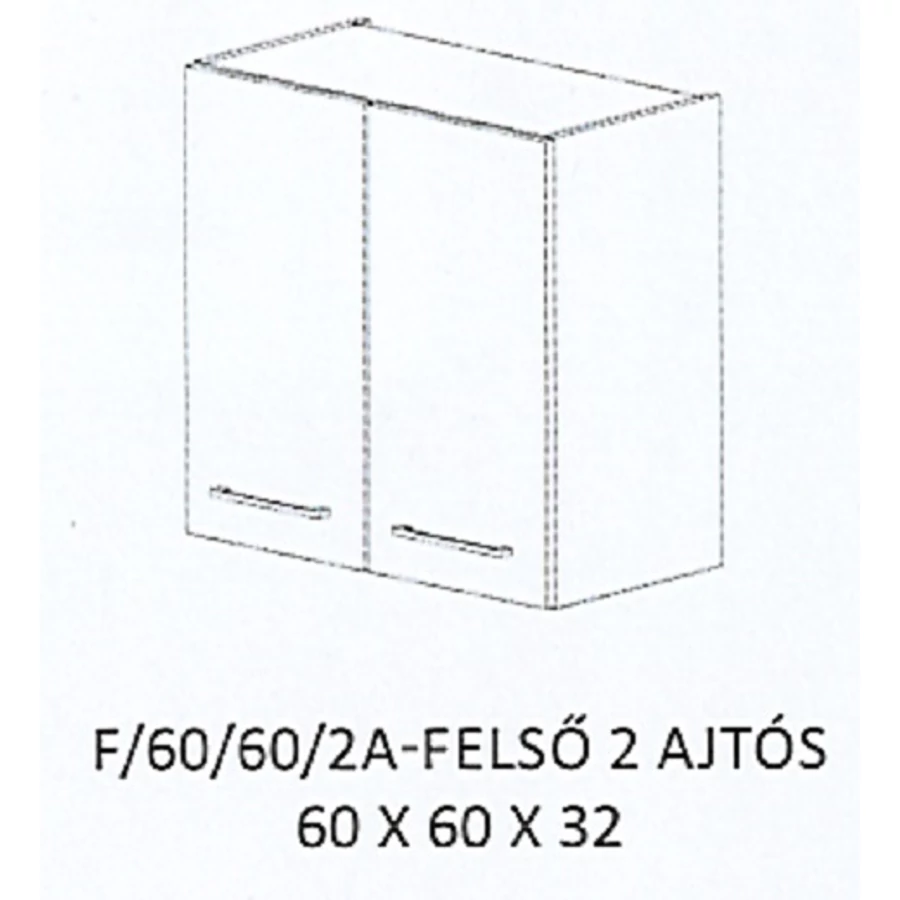 HELGA F/60/60/2A-FELSŐ 2 ajtós elem