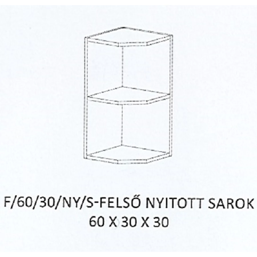 ANIKÓ F/60/30/NY/S-FELSŐ nyitott sarok elem