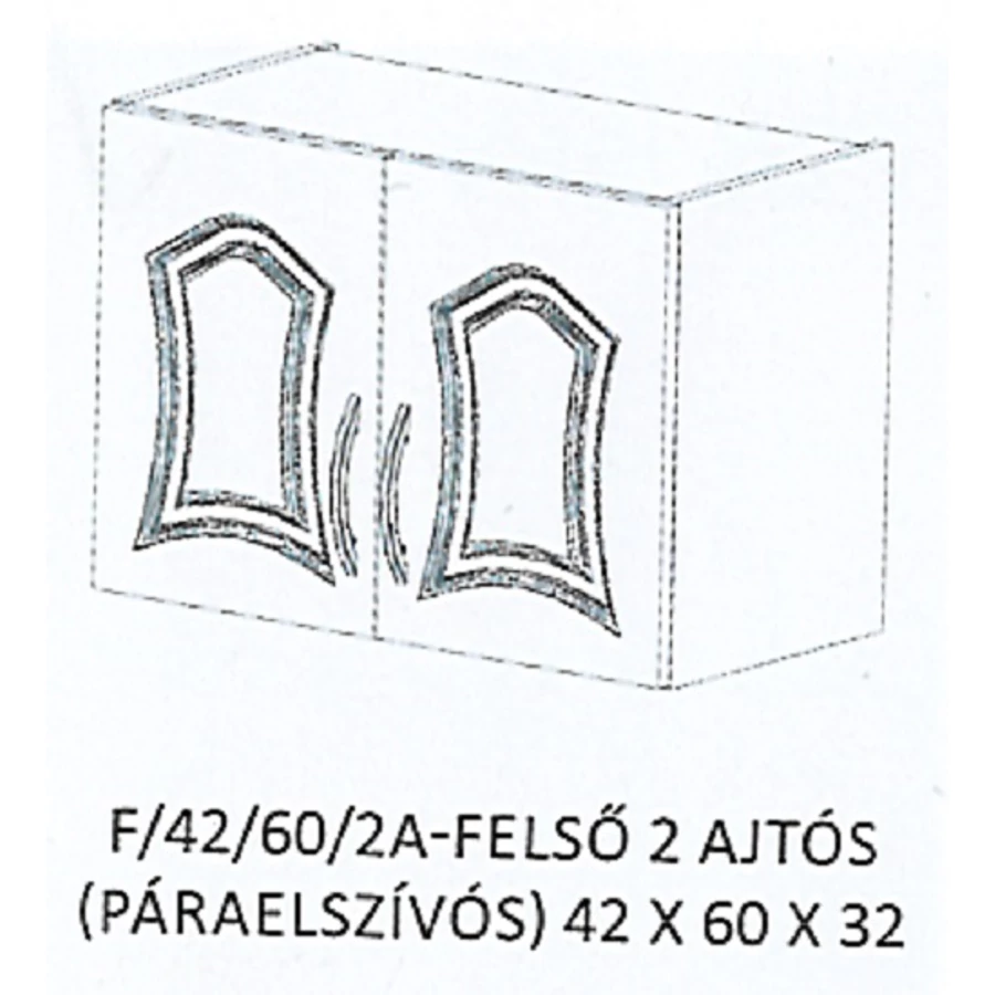 FLÓRA F/42/60/2A-FELSŐ 2 ajtós PÁRAELSZÍVÓS elem