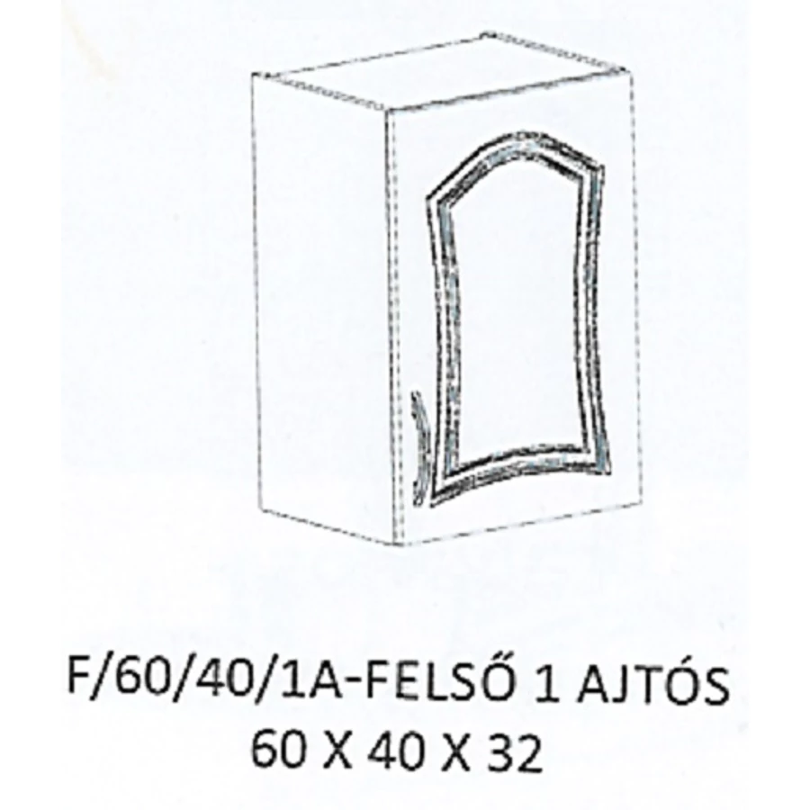 FLÓRA F/60/40/1A-FELSŐ 1 ajtós elem - JOBBOS