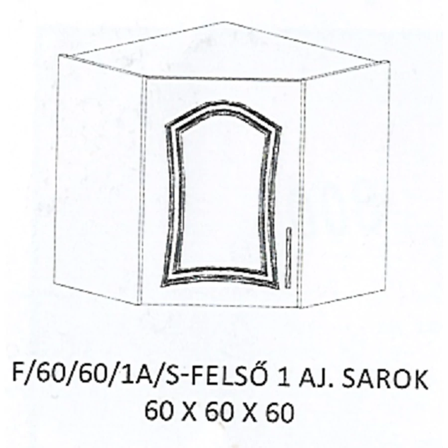 FLÓRA F/60/60/1A/S-FELSŐ 1 ajtós sarok elem - BALOS