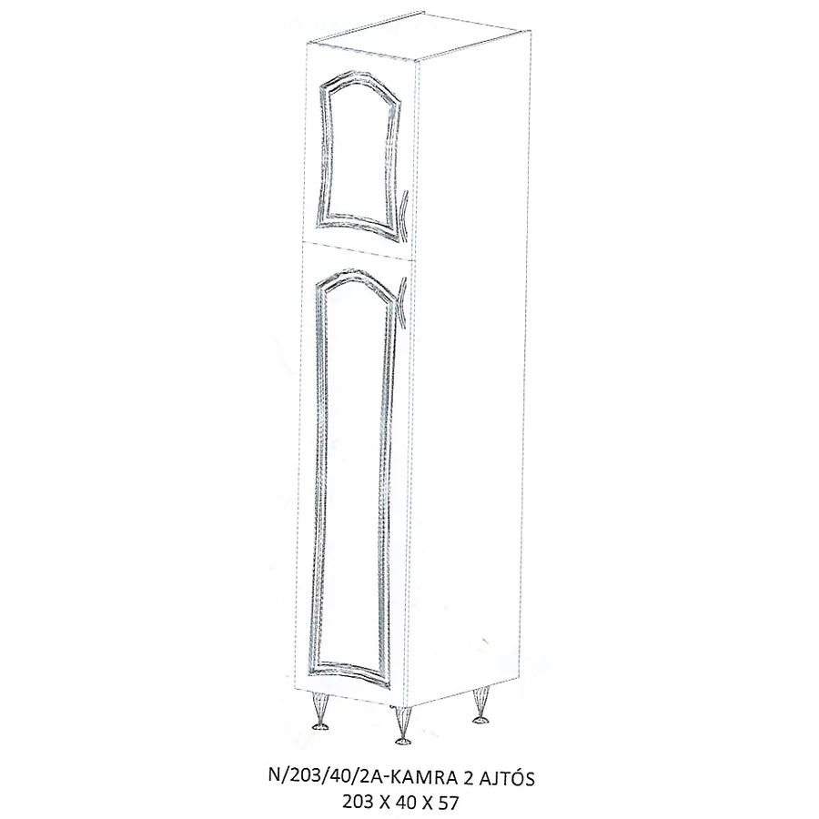 FLÓRA N/203/40/2A-KAMRA 2 ajtós elem - BALOS