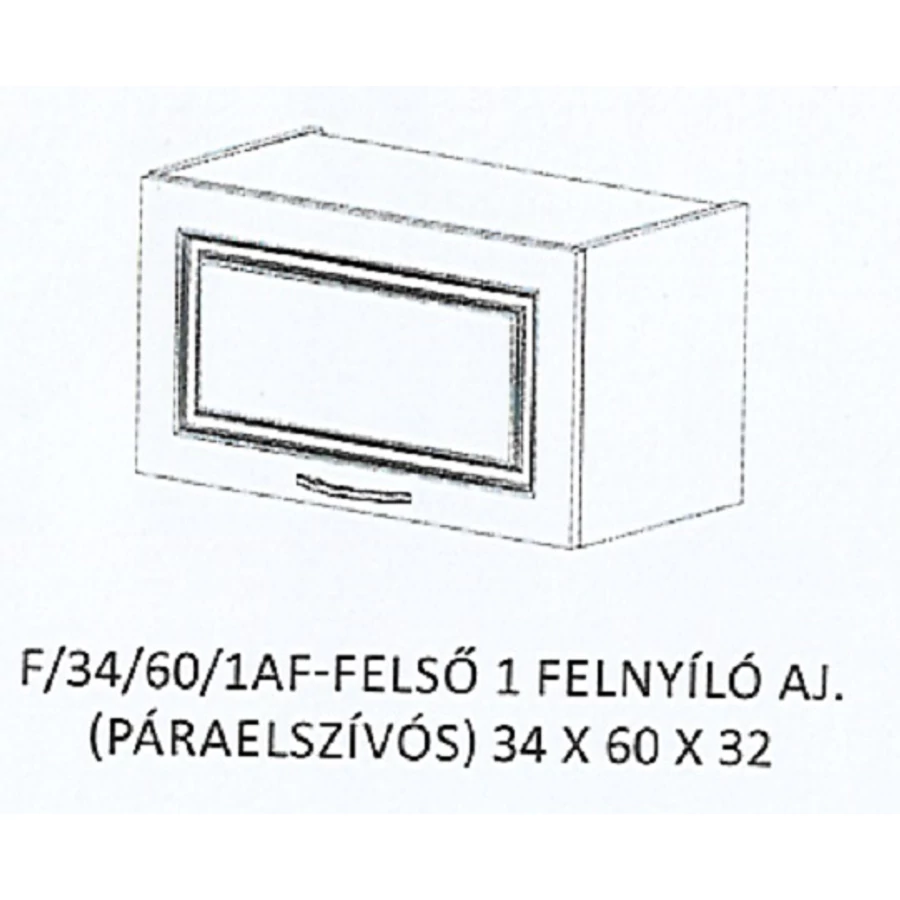 ORSI F/34/60/1AF-FELSŐ 1 felnyíló ajtós PÁRAELSZÍVÓS elem