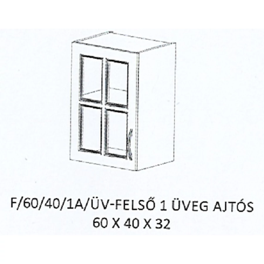 ORSI F/60/40/1A/ÜV-FELSŐ 1 üveg ajtós elem - BALOS