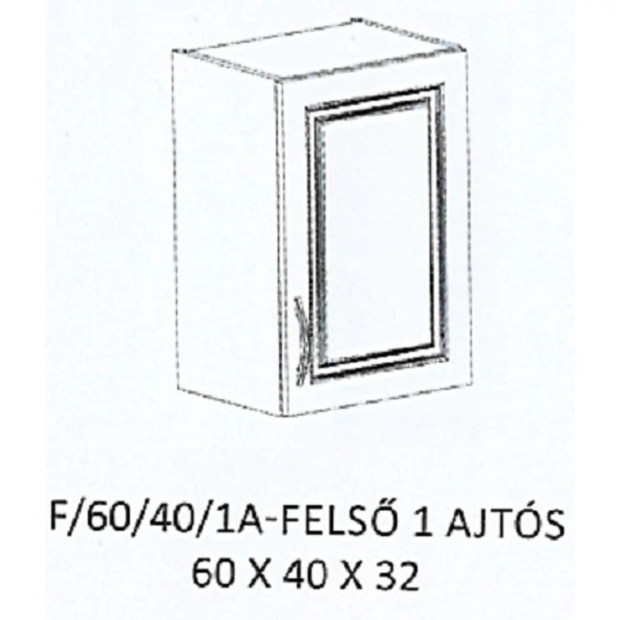 ORSI F/60/40/1A-FELSŐ 1 ajtós elem - JOBBOS