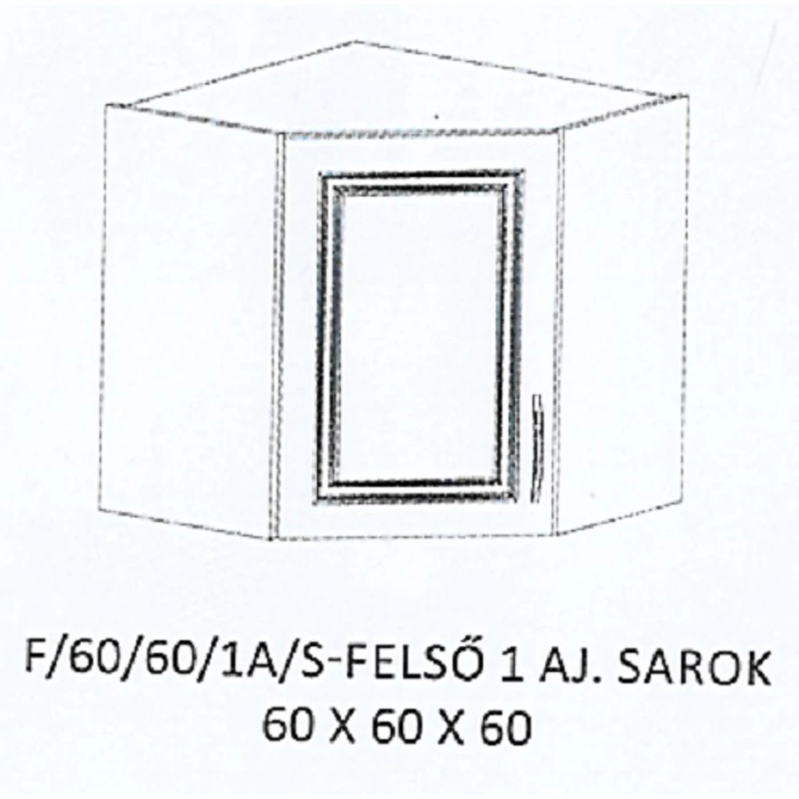 ORSI F/60/60/1A/S-FELSŐ 1 ajtós sarok elem - BALOS